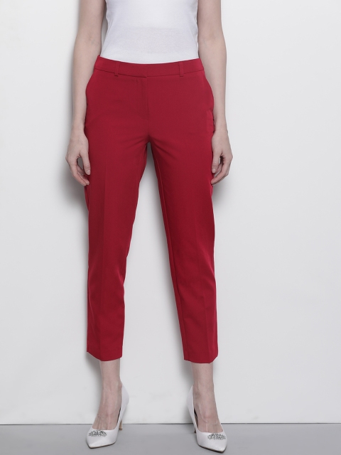 

DOROTHY PERKINS Women Red Regular Fit Solid Trousers