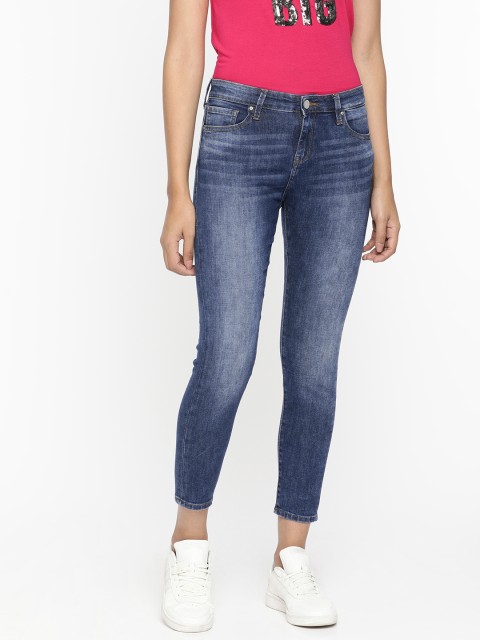 

SPYKAR Women Blue ADORA Skinny Fit Ankle Length Clean Look Stretchable Jeans