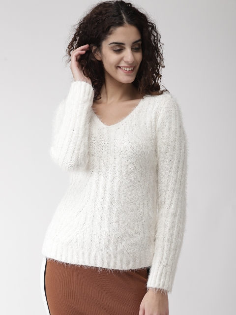 

Marks & Spencer Women Off-White Cable Knit Pullover