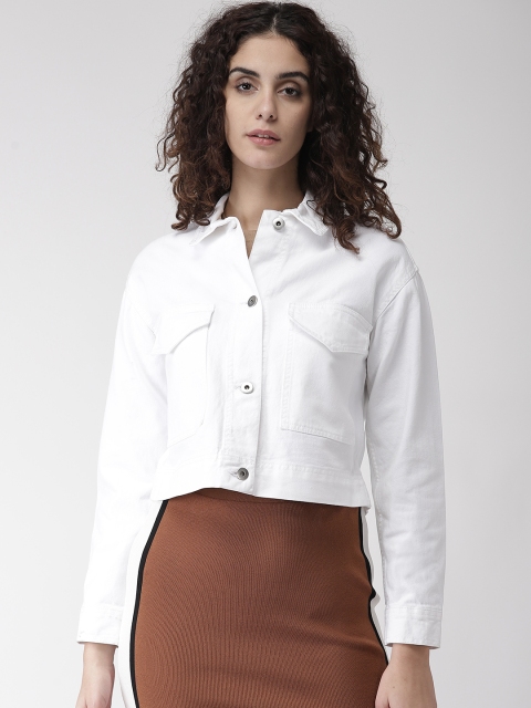 

Marks & Spencer Women Solid Denim Jacket, White