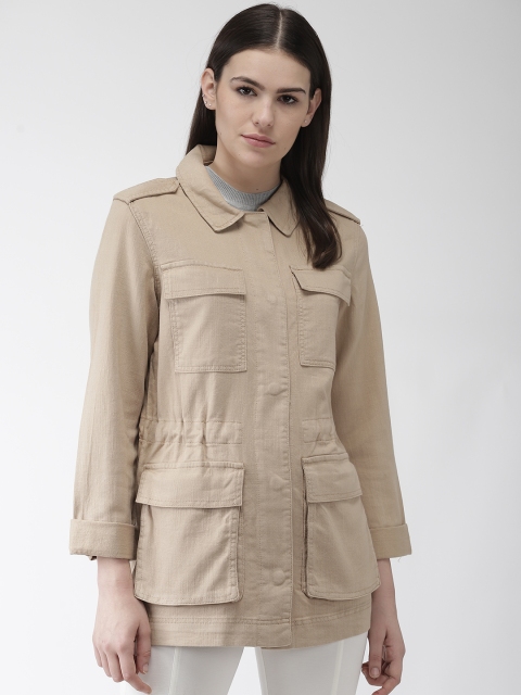 

Marks & Spencer Women Beige Solid Tailored Jacket
