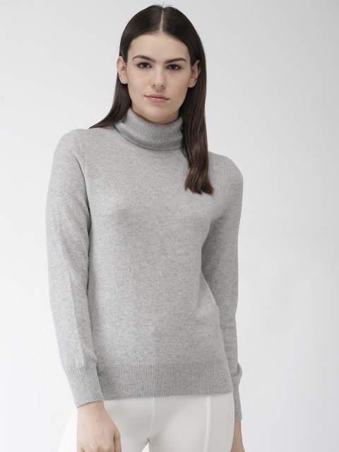 

Marks & Spencer Women Grey Melange Solid Pullover Sweater