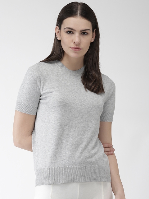 

Marks & Spencer Women Grey Melange Solid Pullover