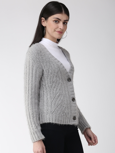 

Marks & Spencer Women Grey Self Design Cardigan
