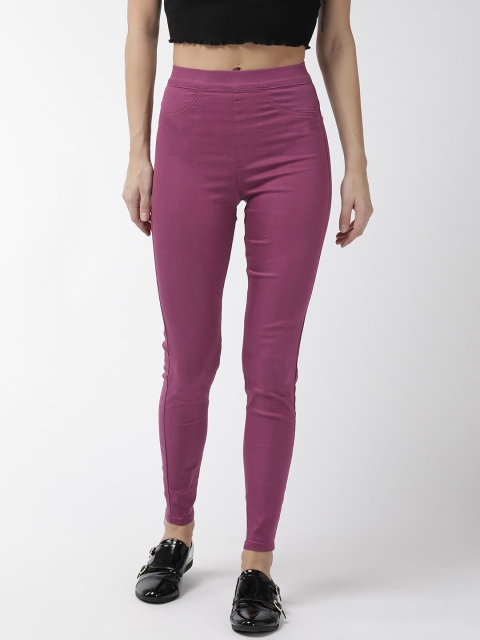 

Marks & Spencer Women Magenta Solid Jeggings