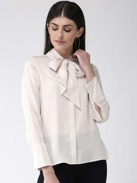 

Marks & Spencer Women Off-White Regular Fit Solid Casual Shirt