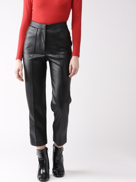 

Marks & Spencer Women Black Regular Fit Solid Trousers