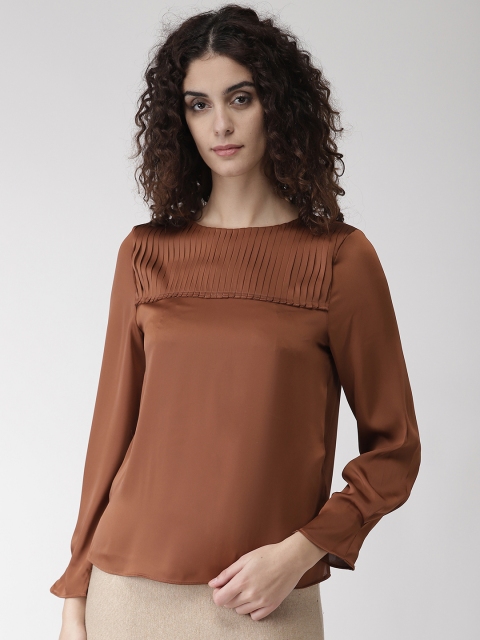 

Marks & Spencer Women Brown Solid Satin Finish Top