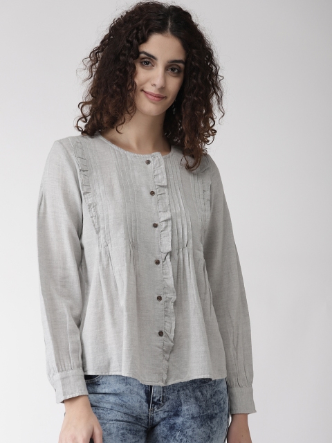 

Marks & Spencer Women Grey Solid Top