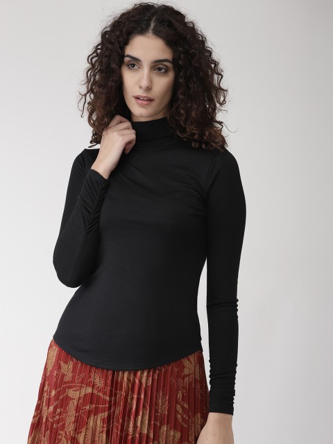 

Marks & Spencer Women Black Solid Fitted Top