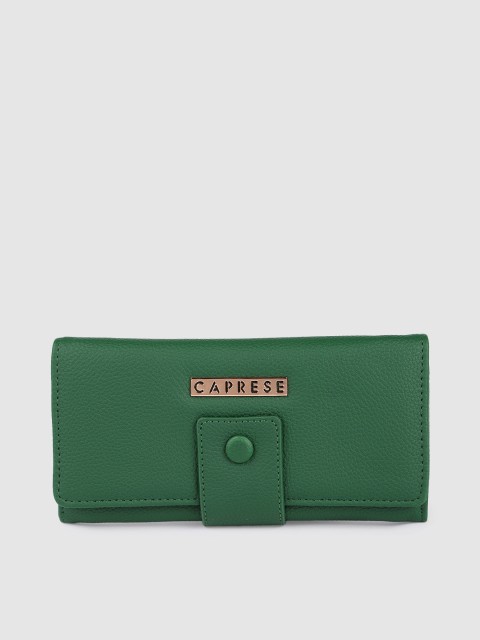 

Caprese Women Green Solid Two Fold Wallet