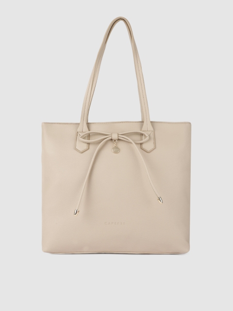 

Caprese Beige Solid Shoulder Bag