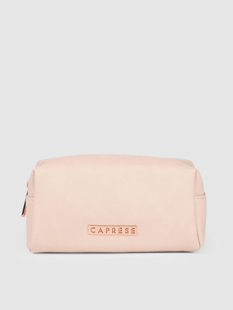 

Caprese Beige Solid Makeup Pouch