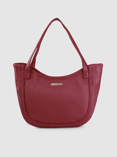 

Caprese Burgundy Solid Shoulder Bag