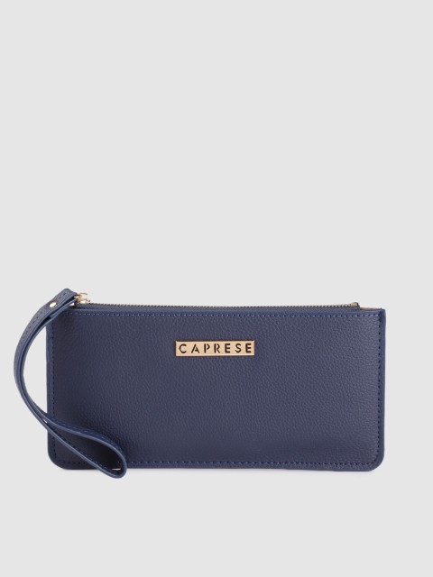 

Caprese Women Blue Textured Zip Around Wallet