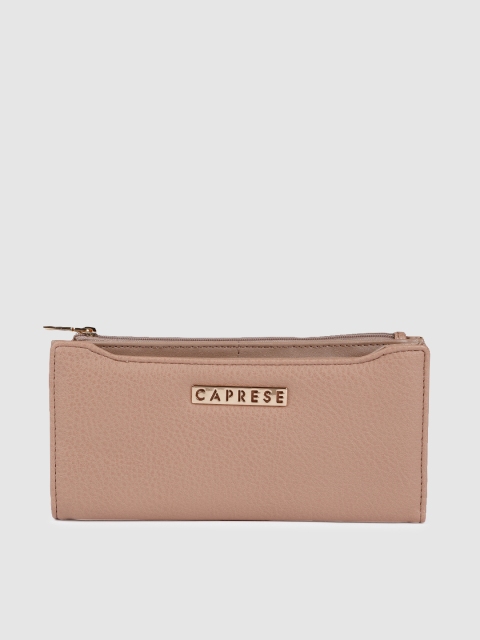 

Caprese Women Beige Solid Two Fold Wallet