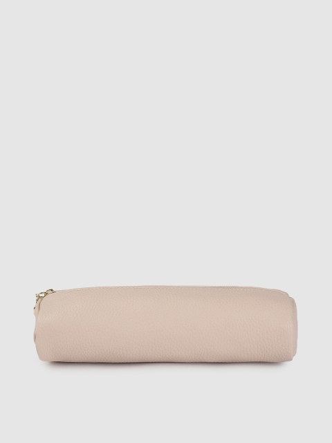 

Caprese Women Beige Solid Cosmetic Pouch