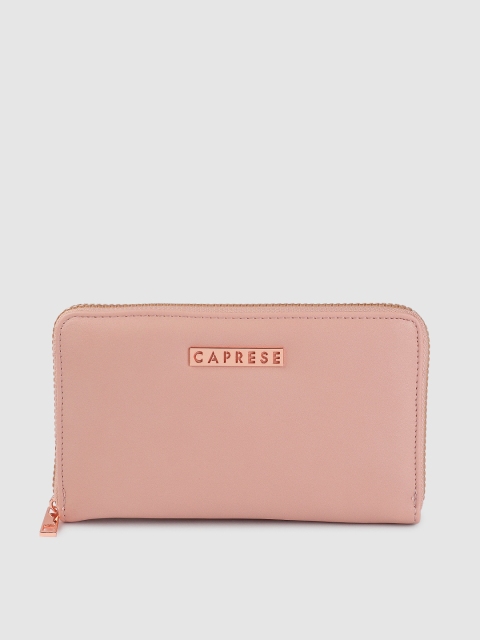 

Caprese Women Pink Solid VENICE Zip Around Wallet