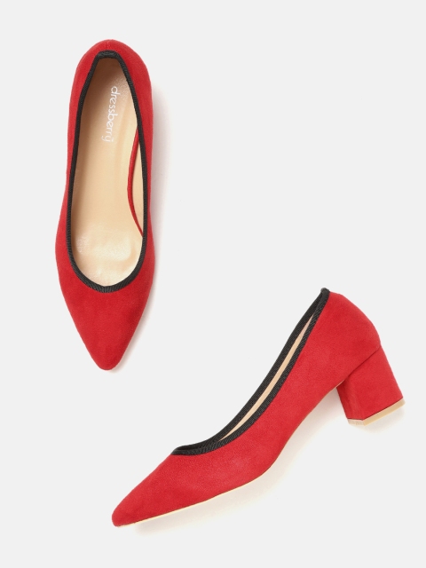 

DressBerry Women Red Solid Pumps