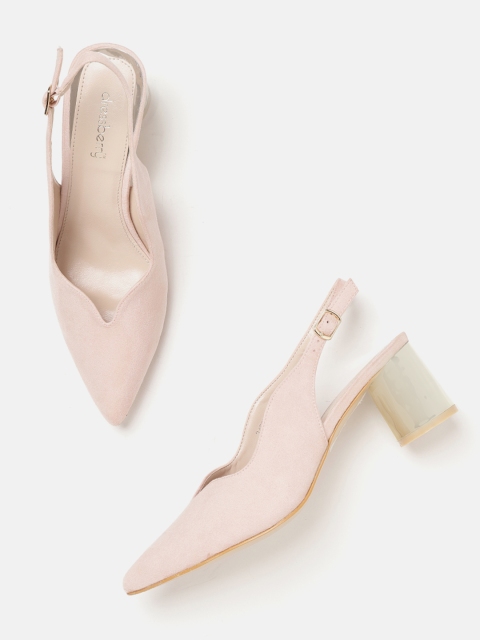 

DressBerry Women Peach-Coloured Solid Pumps