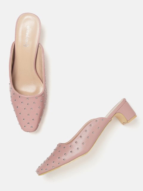 

DressBerry Women Pink Embellished Mules