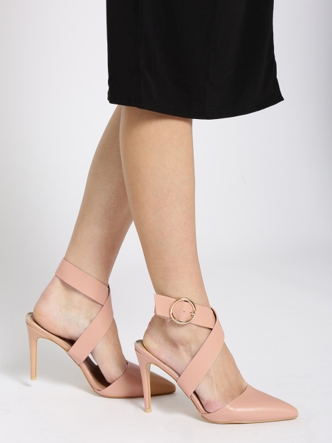 

DressBerry Women Dusty Pink Solid Mid-Top Heels