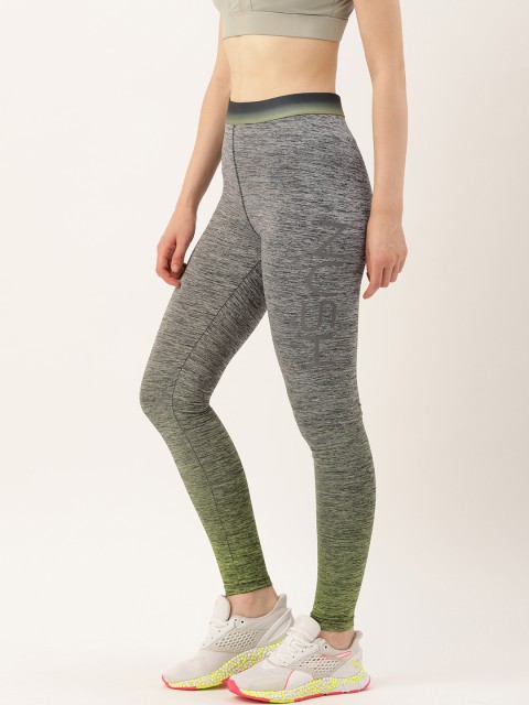 

NUSH Women Grey & Green Ombre Tights