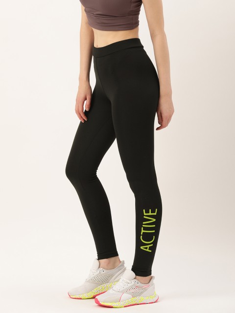 

NUSH Women Black Solid Tights