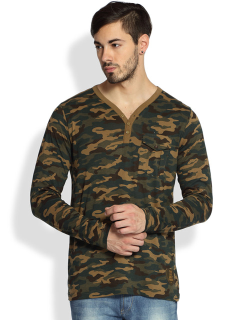

Difference of Opinion Khaki Printed T-shirt