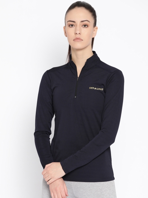 

OFF LIMITS Women Navy Blue Solid Sporty Jacket