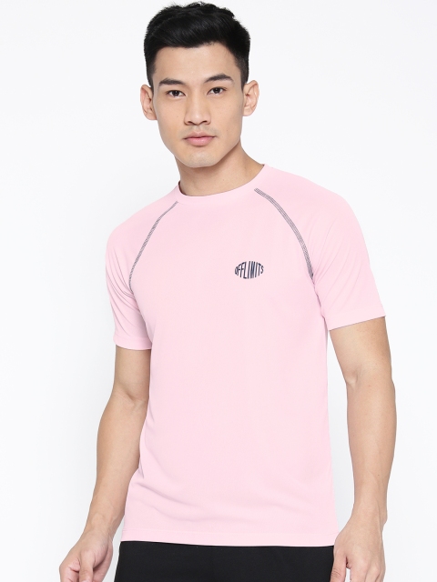 

OFF LIMITS Men Pink Solid Round Neck T-shirt