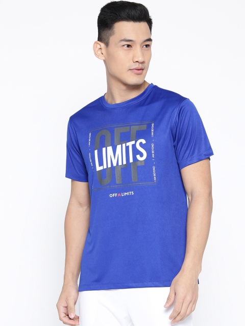 

OFF LIMITS Men Blue Printed Round Neck T-shirt
