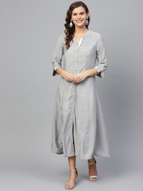 

Shree Women Grey Solid A-Line Dress