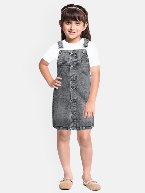 

Lee Cooper Girls Blue Washed Denim Pinafore Dress