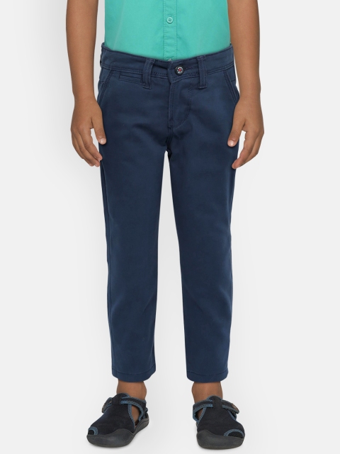 

Lee Cooper Boys Navy Blue Regular Fit Solid Trousers