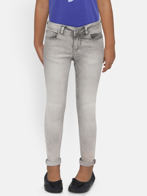 

Lee Cooper Girls Grey Skinny Fit Mid-Rise Clean Look Stretchable Jeans