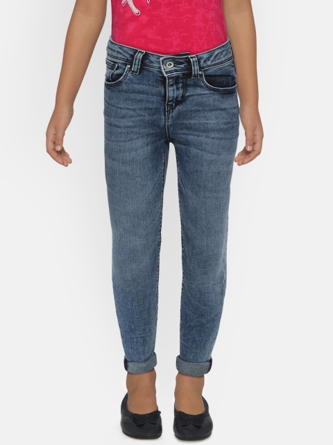 

Lee Cooper Girls Blue Skinny Fit Mid-Rise Clean Look Stretchable Jeans