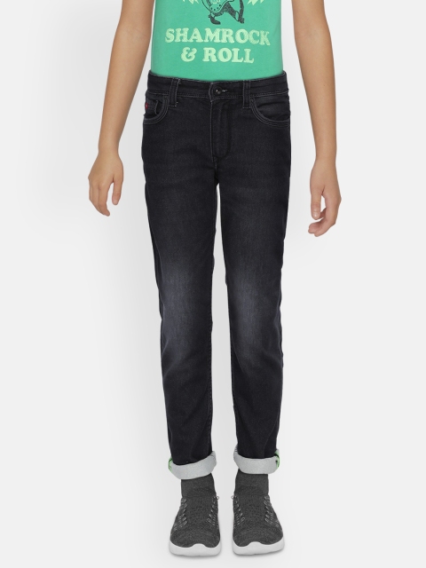 

Lee Cooper Boys Black Slim Fit Mid-Rise Clean Look Stretchable Jeans