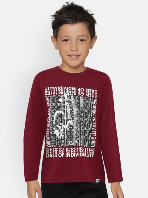 

Lee Cooper Boys Maroon Printed Round Neck T-shirt
