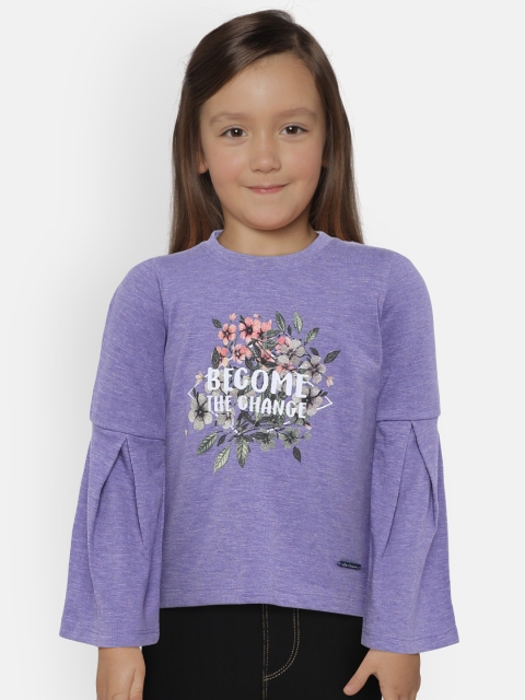 

Lee Cooper Girls Purple Printed Top