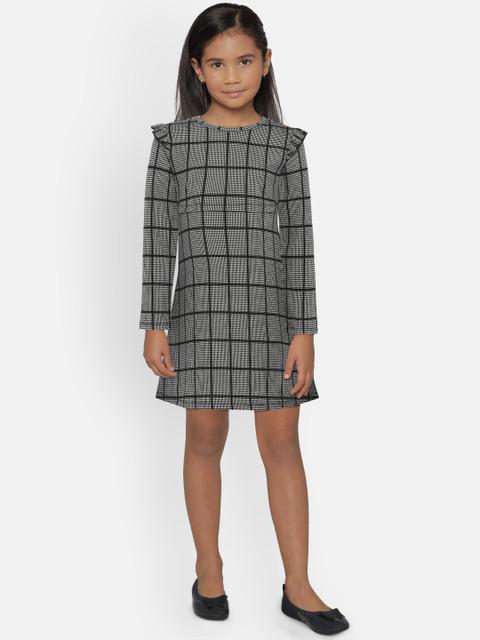 

Lee Cooper Girls Black Printed A-Line Dress