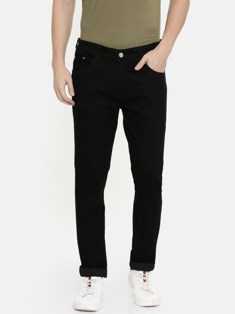 

CINOCCI Men Black Slim Fit Mid-Rise Clean Look Jeans