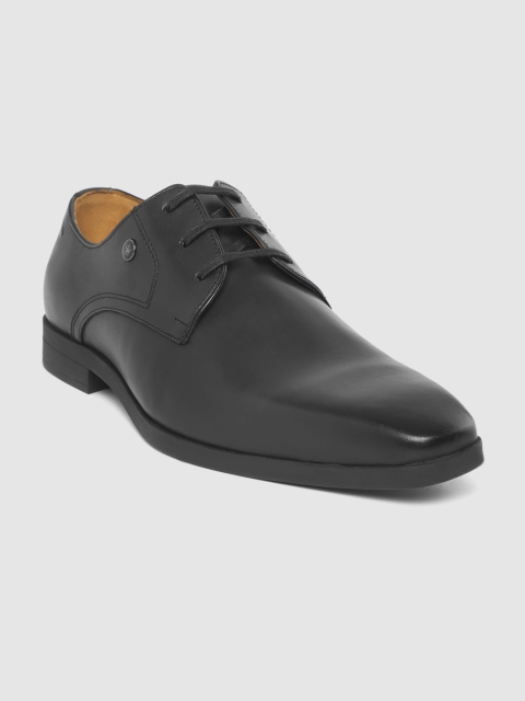 

Louis Philippe Men Black Solid Leather Formal Derbys