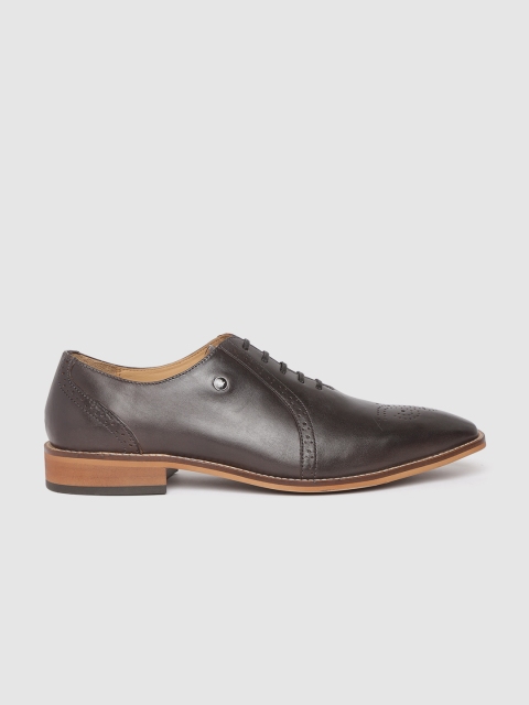 

Louis Philippe Men Coffee Brown Solid Leather Formal Oxfords