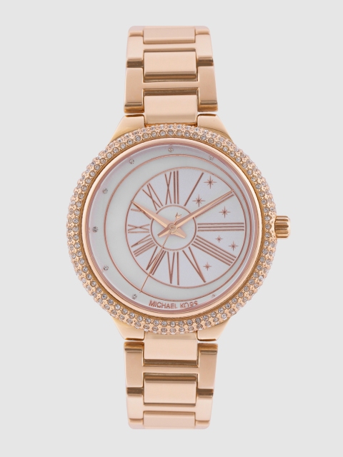 

Michael Kors Women White Embellished Analogue Watch MK6551_OR