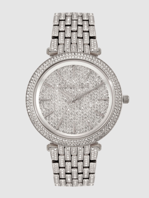 

Michael Kors Women Silver-Toned Embellished Analogue Watch MK3779