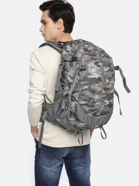 

Wildcraft Unisex Grey & Black Eiger Camouflage Printed Backpack