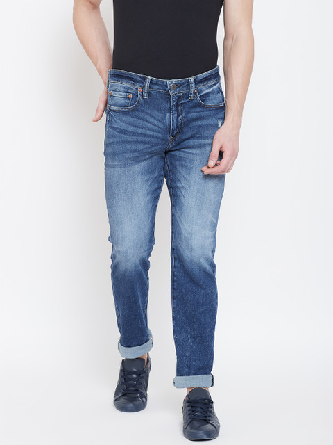 

AMERICAN EAGLE OUTFITTERS Men Blue Slim Fit Mid-Rise Clean Look Stretchable Jeans