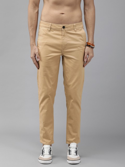 

Roadster Men Beige Budforf Tapered Fit Solid Chinos