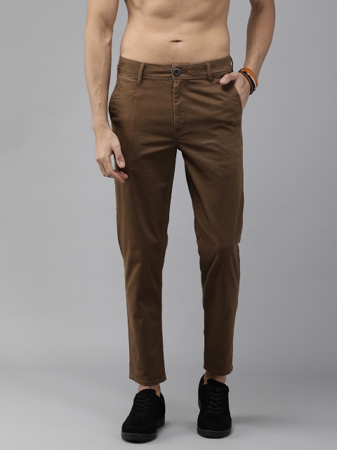 

Roadster Men Brown Budforf Tapered Fit Solid Chinos